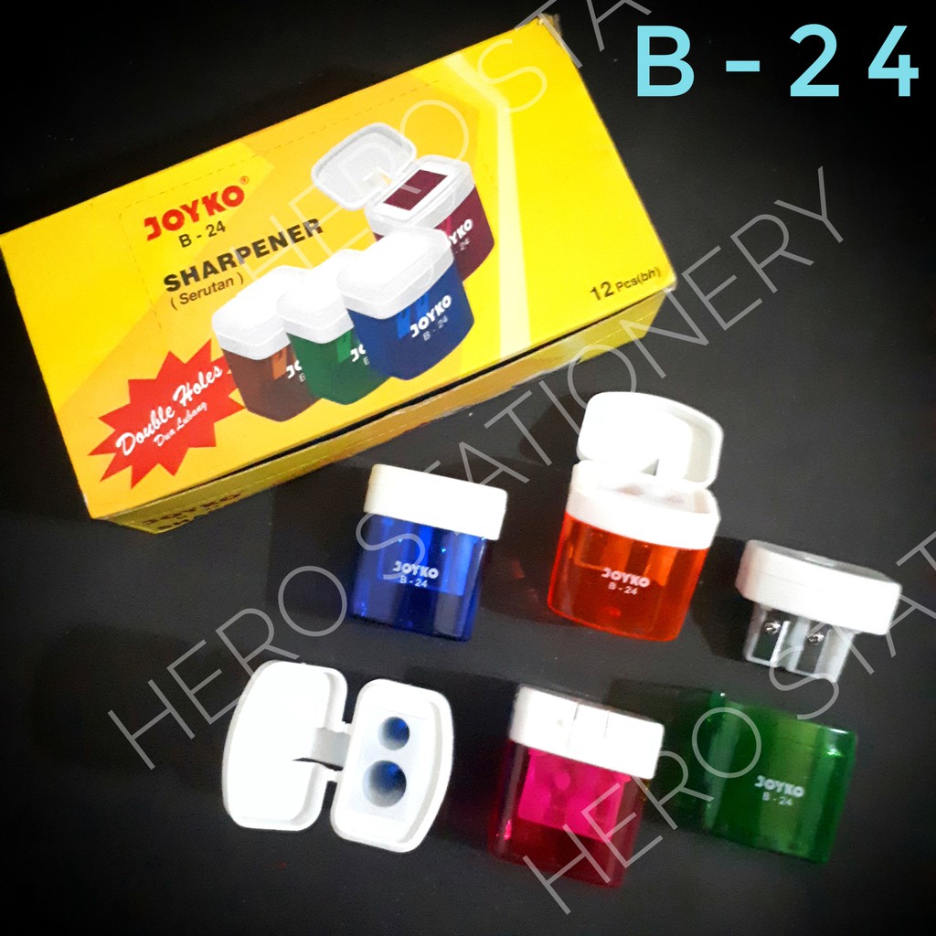 

Rautan pensil joyko recycle bin 2 lubang B-24 . 12 unit
