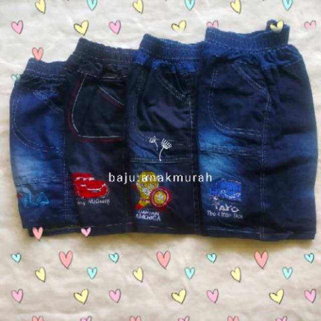  celana  jeans  dark blue jeans  anak kapten amerika tayo fila  