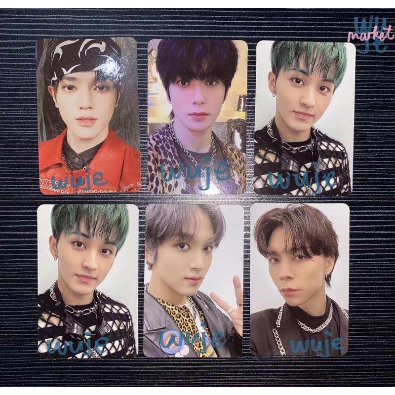 unsealed photo luggage nct127 md earthquake photocard taeyong johnny jaehyun mark haechan pc sticker