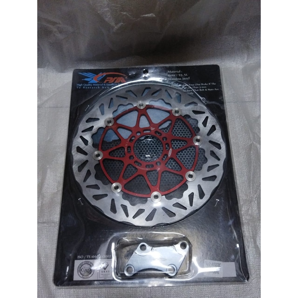 PIRINGAN CAKRAM PSM MERAH JUPITER 300MM FLOATING PSM JUPITER FLOATING PLUS BRAKET MERAH PSM