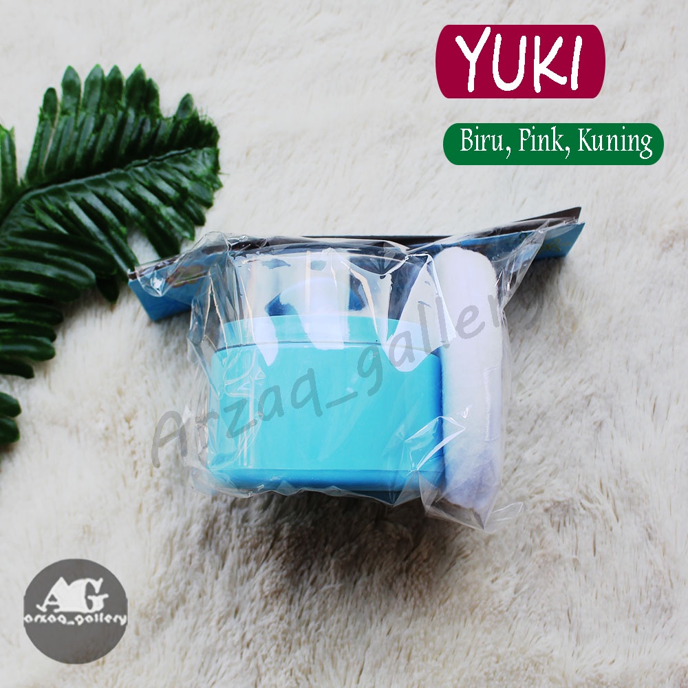 Tempat Bedak YUKI Bulat 1 Puff | Tempat Bedak bayi Newborn TB Yuki + Puff | Tempat Bedak |