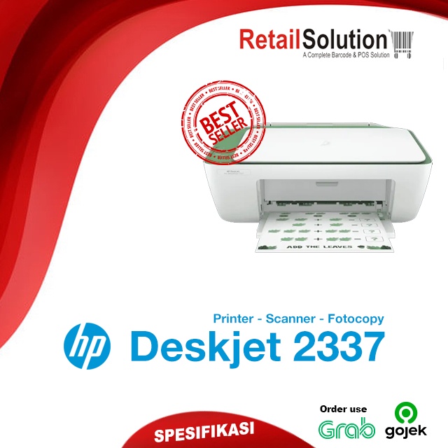 Printer HP Deskjet 2337 DJ2337 - Print Scan Copy USB Garansi Resmi HP