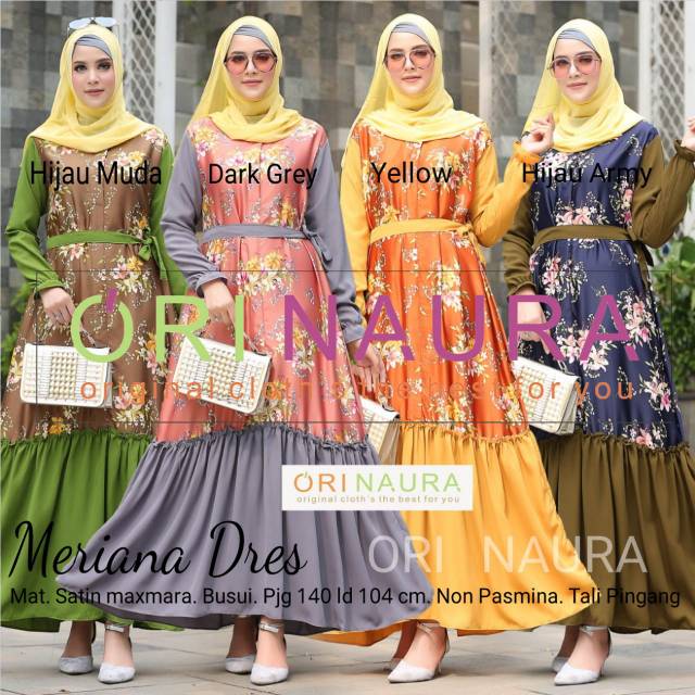 Gamis Muslim MERIANA DRESS ORI BY NAURA