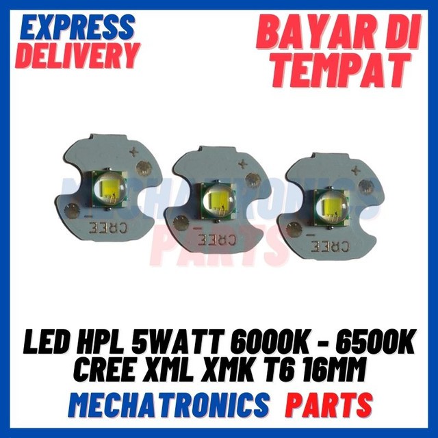 [DSP-9337] LED HPL 5WATT 6000k - 6500K CREE XML XMK T6 SUPER BRIGHT 16MM