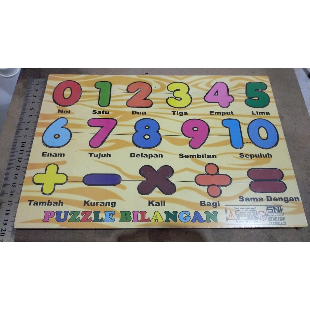 Puzzle Kayu Mainan Puzzle Alfabet Angka Abjad Mainan Edukasi