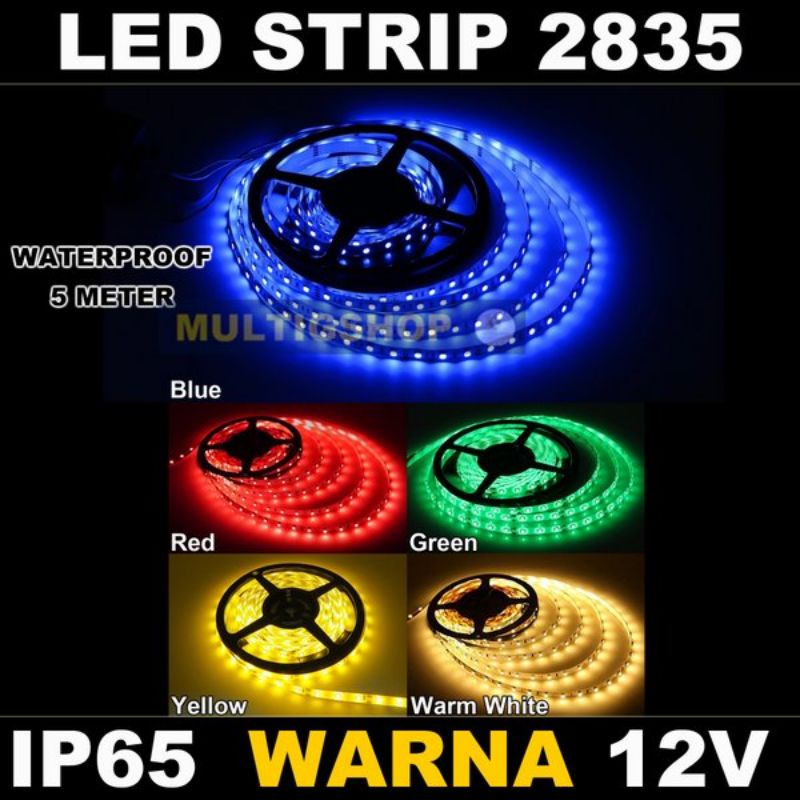 Lampu Led Strip Mobil Truk Bus 12 volt 5 meter mata Led 3528 12v Lampu Roll 5meter