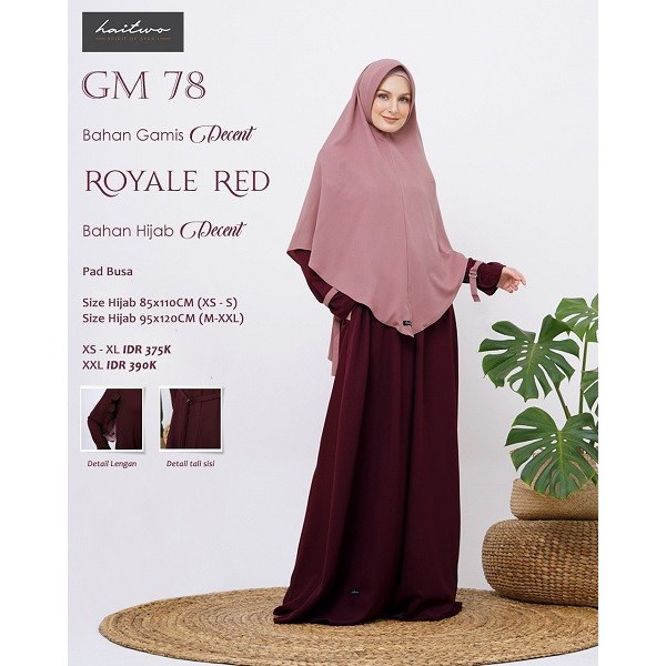 GAMIS HAITWO  GM 78 ROYALE RED / GAMIS HAITWO DEWASA