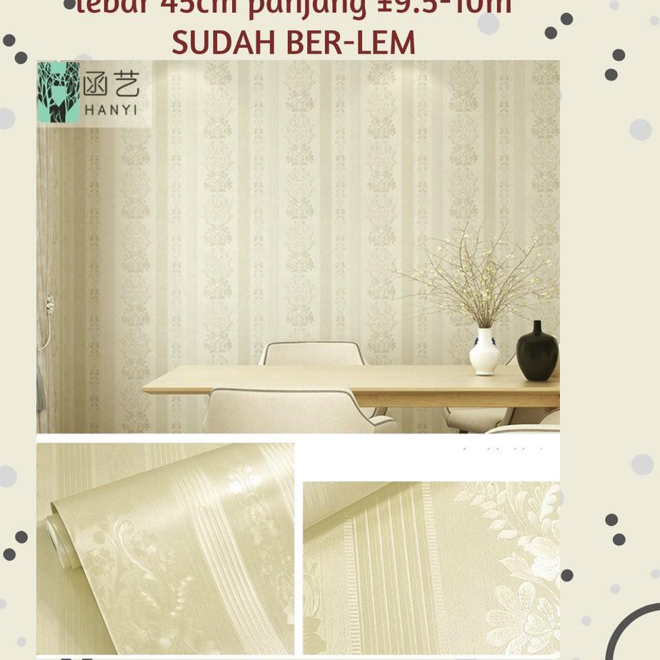 《diskonlagi》 [HISANAAGROSIR SEMARANG] WALLPAPER DINDING 10m EMBOSS DAMASK GOLD