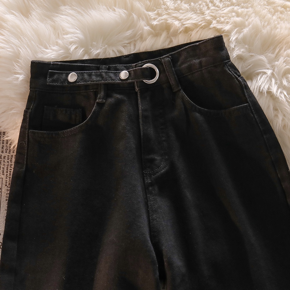 celana jens high waist wanita//celana jeans high waist wanita kulot//celana panjang hitam