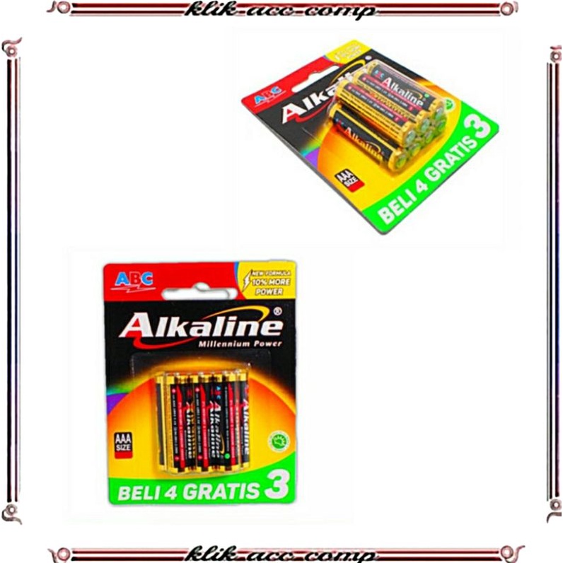 Baterai AAA Abc Alkaline isi 6pcs