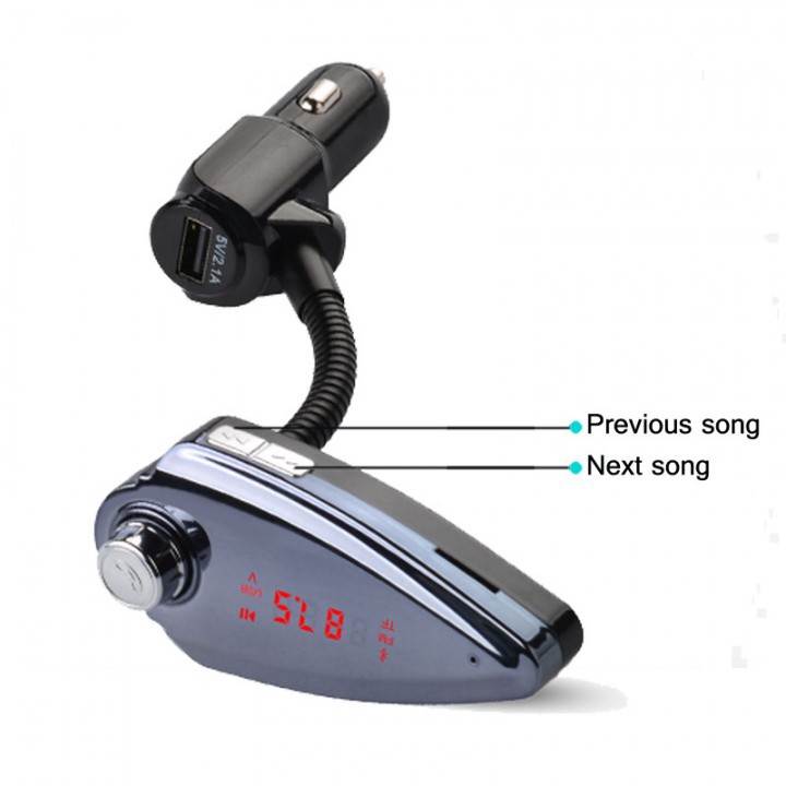 T6S Car Charger Adapter Bluetooth MP3 Player FM Transmitter