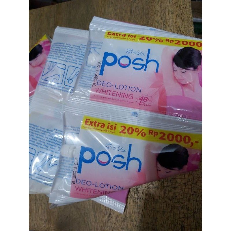 POSH Girl Deodorant Lotion Sachet (1renceng = 12sachet)extra bonus sachat jadi 14 Sachet 1renceng