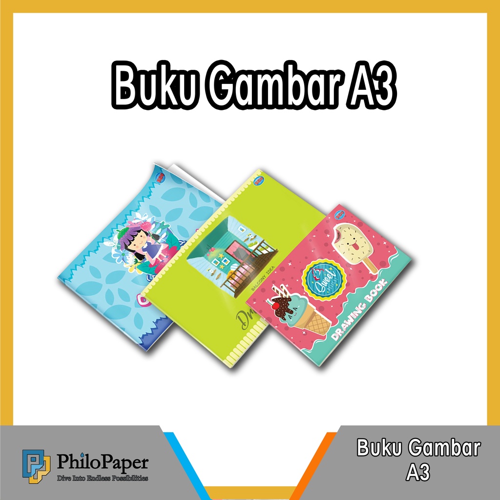 

ATK ~ Buku Gambar A3/ Drawing Book / Buku Mewarnai Ukuran A3