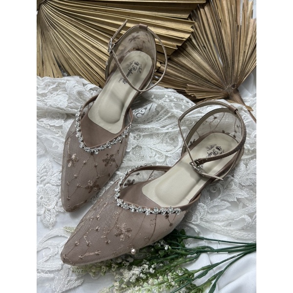 flatshoes wanita azwina mocca