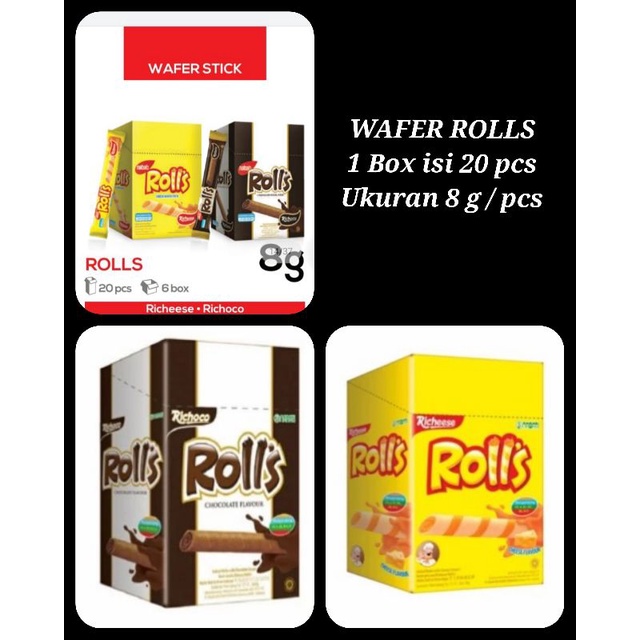 

Wafer Rolls box - 8 g x 20 pcs