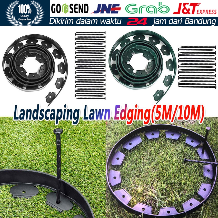 【Bonus Nails】5/10 Meter Garden Border Lawn Grass Edge Edging Dekorasi Taman Pagar Taman Rumput Fence