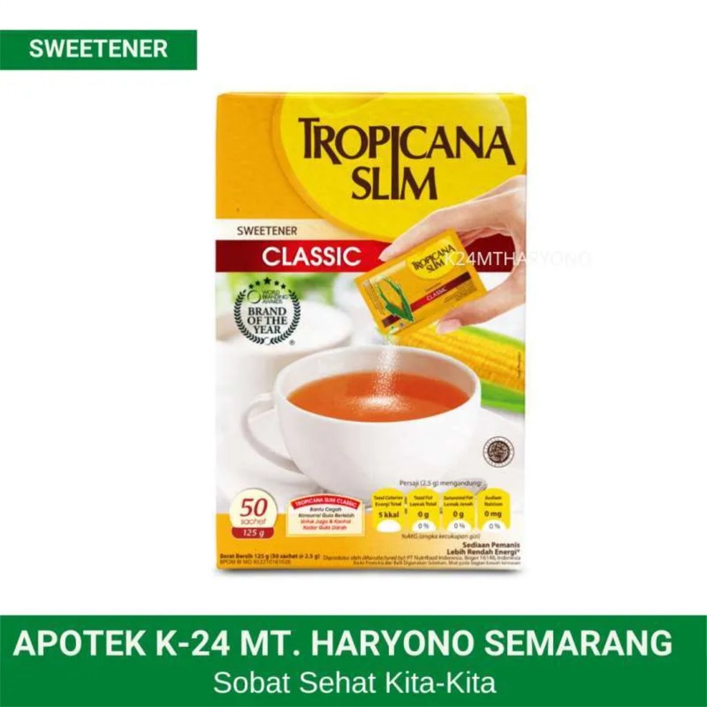 

TROPICANA SLIM SWEETENER CLASSIC 25sachet 62,5GR