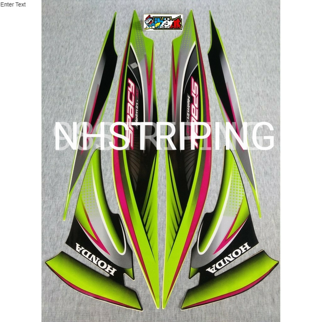 STRIPING SPACY HIJAU  2011 2012 STRIPING LIS STANDAR ORI HONDA