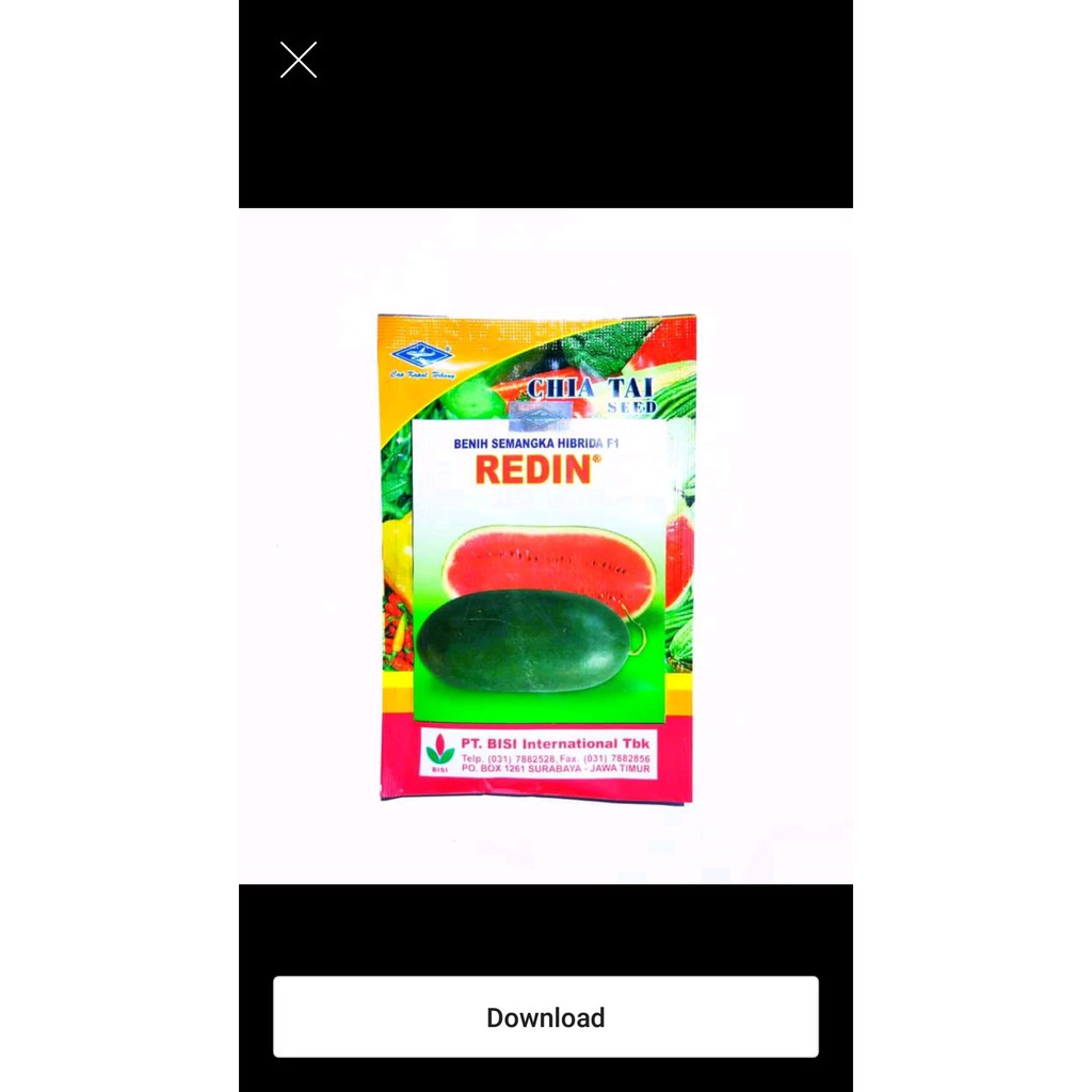 Benih atau Bibit semangka Redin cap kapal terbang isi 10 gr Disk