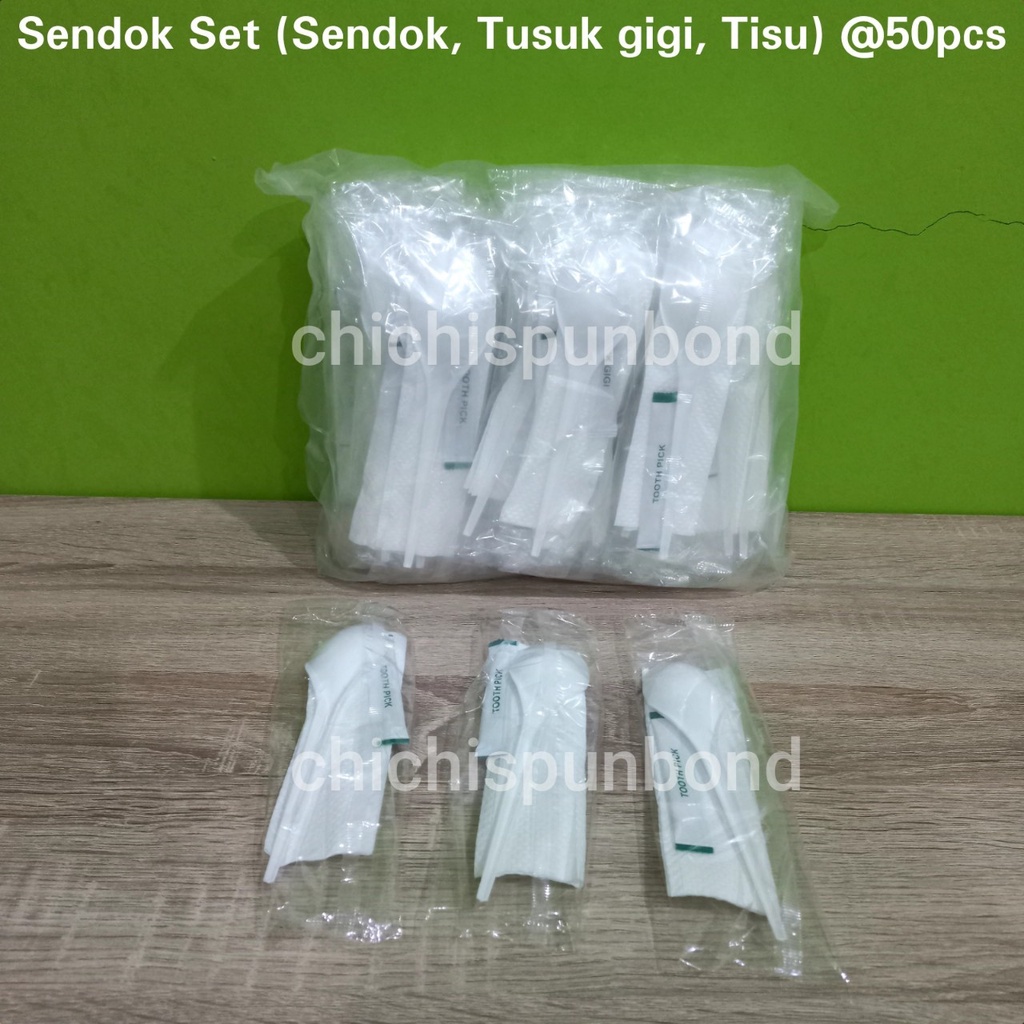Sendok set / sendok tusuk gigi tisu / Sendok makan/sendok plastik/sendok tisu plastik