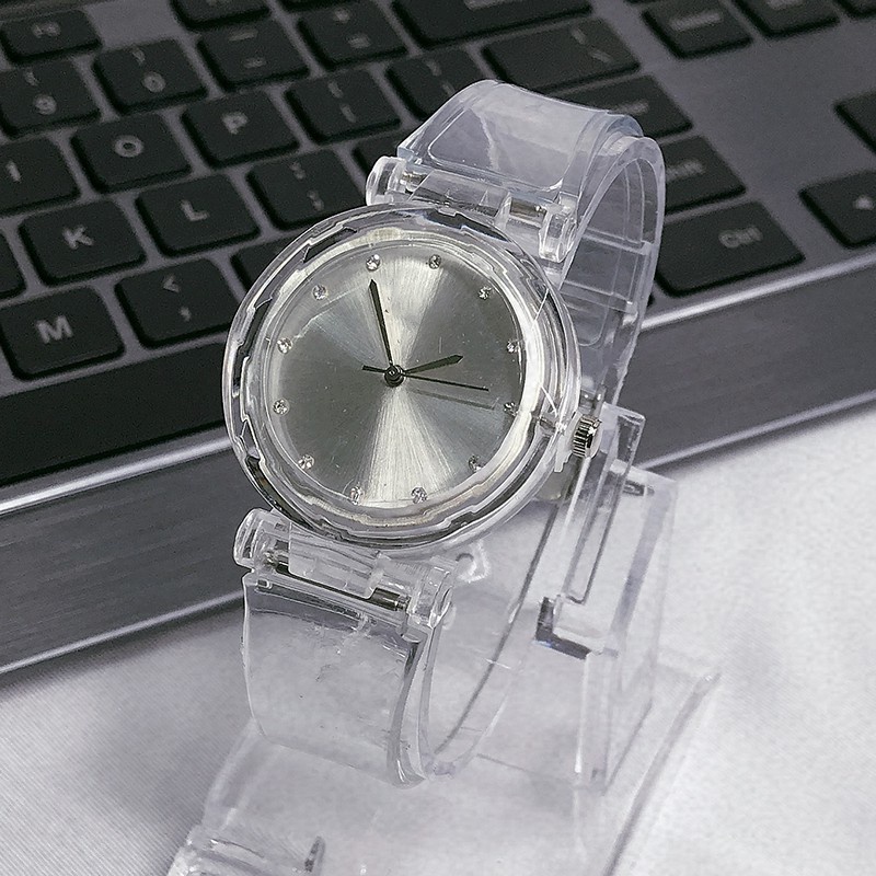 ✅[COD] Jam Tangan Jelly Angka Rubber Transparant Transparan bening Karet jam tangan murah  912