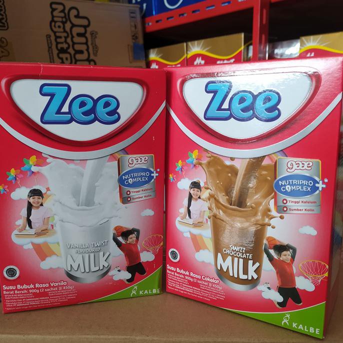 

[[BISA COD]] Zee Coklat / Vanilla Twist Milk Susu Bubuk 900 g/ Kemasan Kotak - Vanila TERJAMIN Kode
