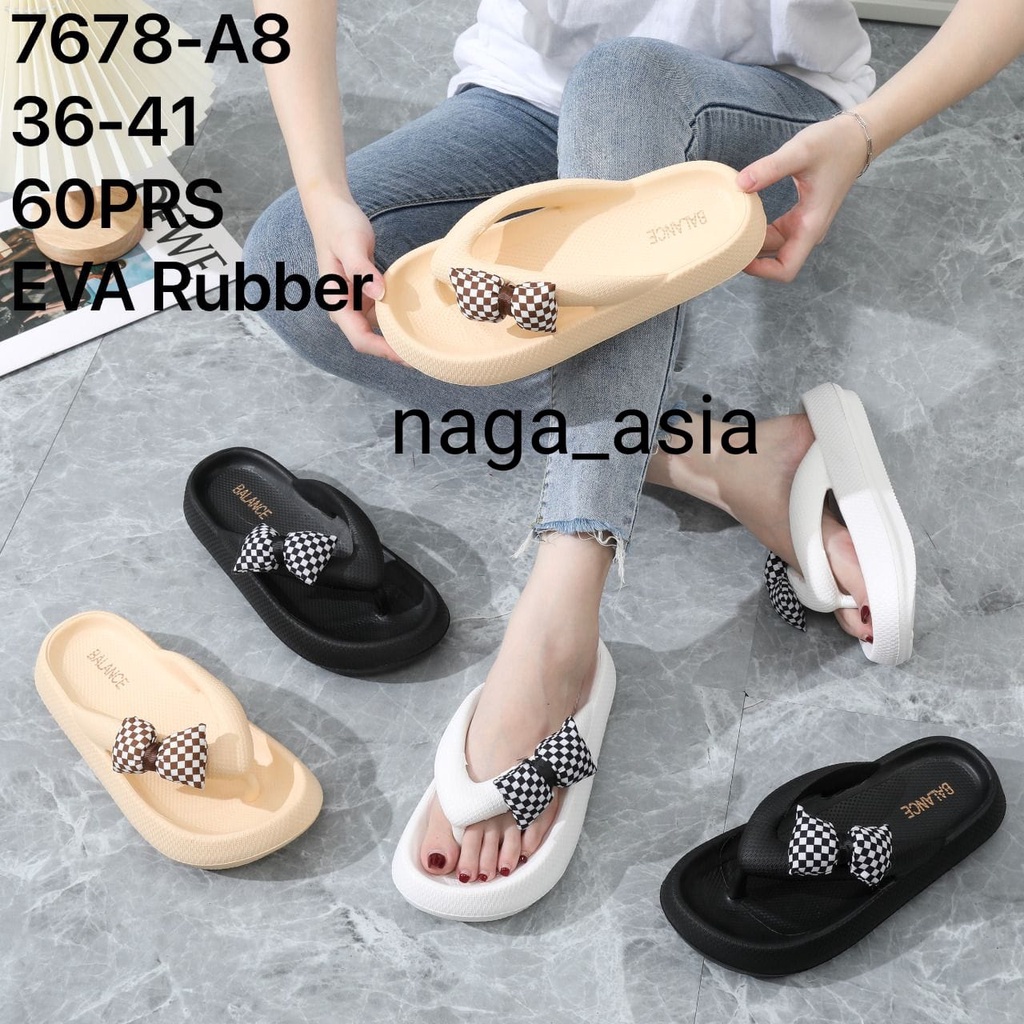 Sandal jepit pita premium import balance terbaru 7678 (36-41) sandal jepit wanita eva rubber terlaris