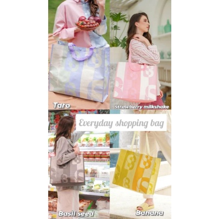 NEW BUTTONSCARVES EVERYDAY SHOPPING BAG TAPIS SCRUNCHI BLACK