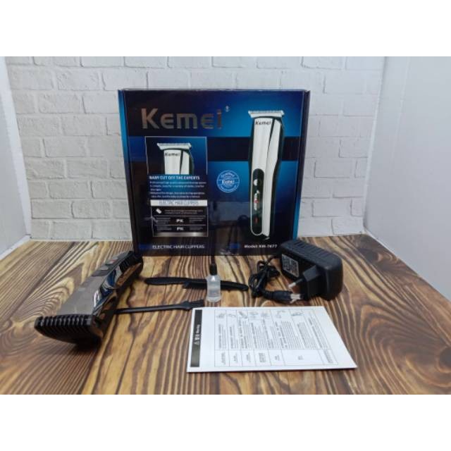 COD MESIN CUKUR RAMBUT HAIR CLIPPER CAS KEMEI KM-7677 / ALAT CUKUR RAMBUT KEMEI KM-7677 / CUKURAN RAMBUT KEMEI KM-7677