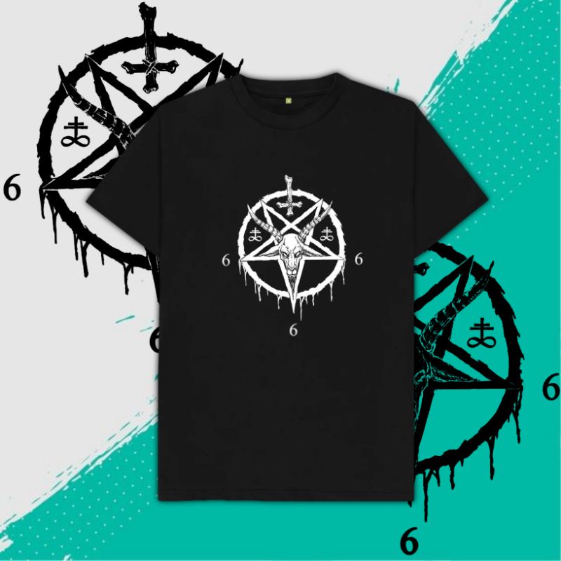 Kaos T-shirt Baju BAPHOMET GOAT HEAD PLURALISME Unisex Cotton