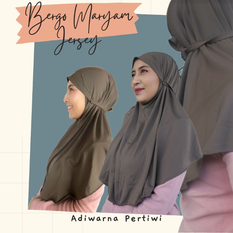Bergo Instan Maryam Jersey/Bergo Maryam/Bergo Jersey/Bergo Jersey Tali (M)