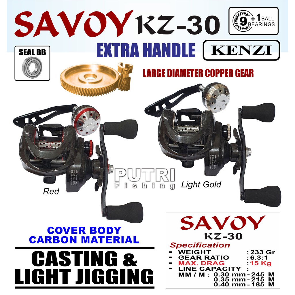 KENZI SAVOY KZ-30 REEL EXTRA HANDLE (BODY CARBON)