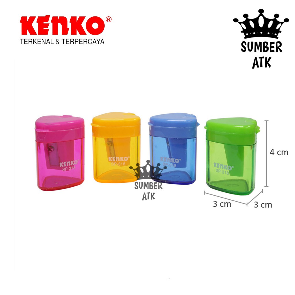 

SHARPENER / RAUTAN KENKO Pensil SP-318 1 Lubang / Pencil Triangular