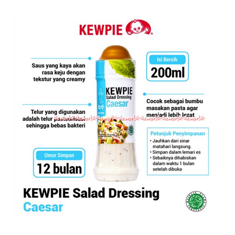 Kewpie Salad Dressing Caesar 200ml Saos Salad Halal