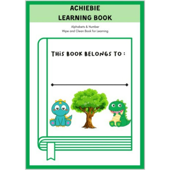 

Achibie Wipe & Clean Learning Book DINO