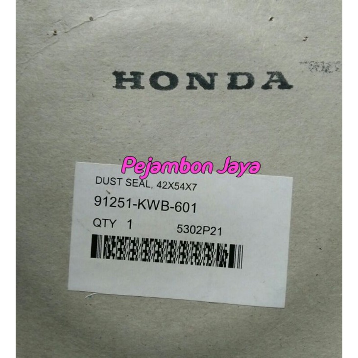 91251KWB601 DUST SEAL 42X54X7