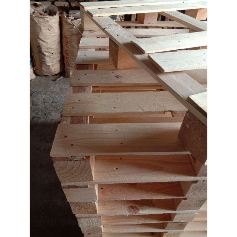 RB pallet kayu jati belanda untuk dipan 120 vernis