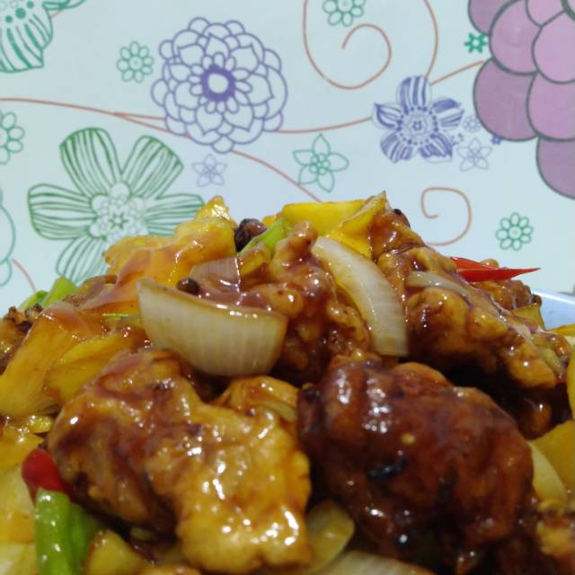 

ayam pop nanas asam manis