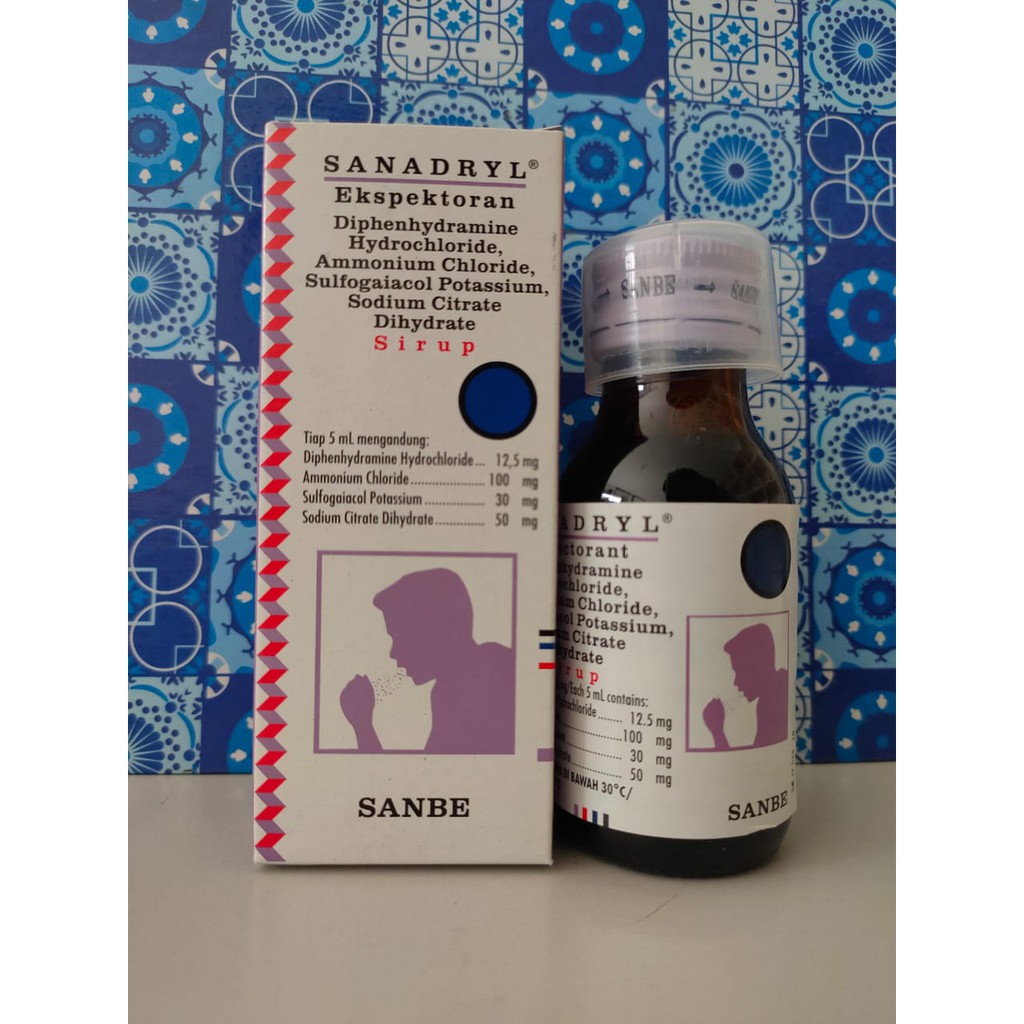 Jual SANADRYL EKSPEKTORAN SIRUP 120ML | Shopee Indonesia