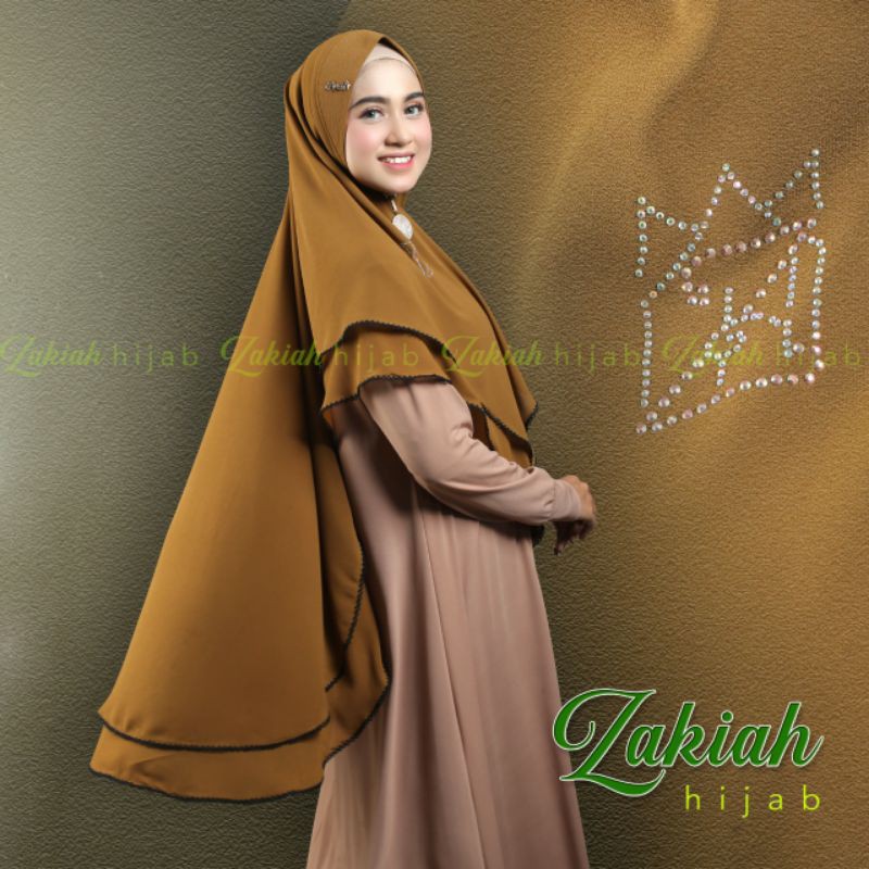 (((ORIGINAL ZAKIAH))) Khimar Runcing Picot ZAHRA JUMBO