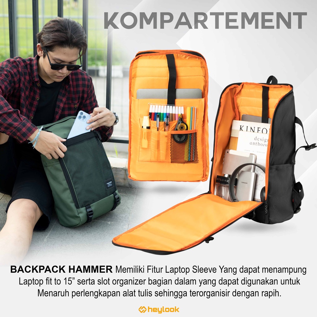 Tas Ransel Laptop Travel Outdoor Tas Backpack Punggung Sekolah Kuliah Kerja Kantor Tas Gendong Travelling Muat Banyak Premium