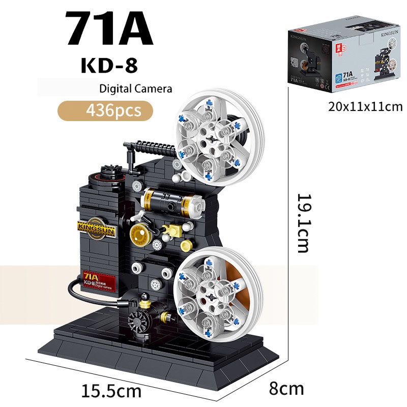 Kamera retro Polaroid model Kreatif puzzle Merakit Mainan Blok Bangunan