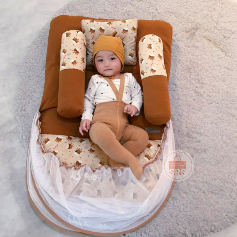 Snobby Set Kasur Kolam Jumbo + Kelambu + 2 Guling + 1 Bantal | Kasur Kolam Artsy Twiza Bayi Baby Newborn