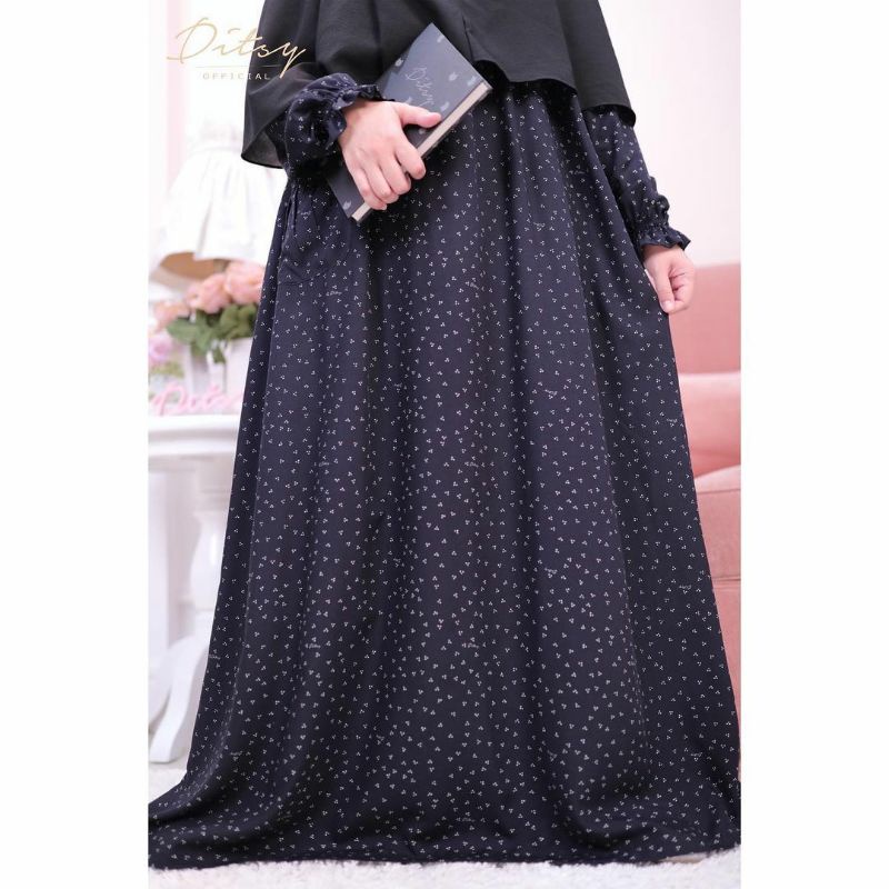 Viridity Black Nightgown size M Ditsy September Ditsy