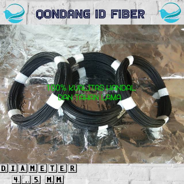 Jeruji sangkar fiber hitam dof Diameter 4,5 mm berkualitas