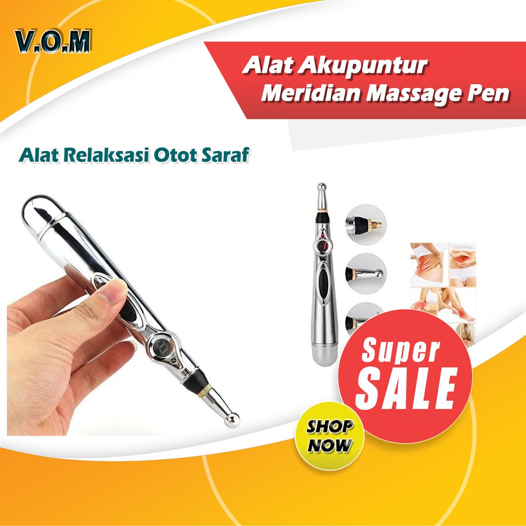 VOM Alat Akupuntur Meridian Massage Pen - Alat Relaksasi Otot Saraf 0618