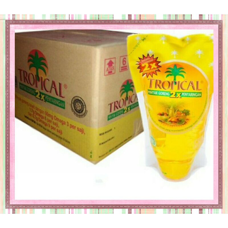 

Tropical Minyak Goreng 2x Penyaringan 2L x 1 Karton isi 6 Pouch