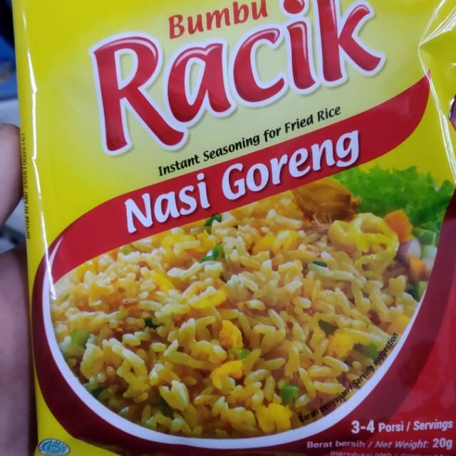 

Indofood bumbu racik nasi goreng rasa original untuk 3-4porsi 20gr