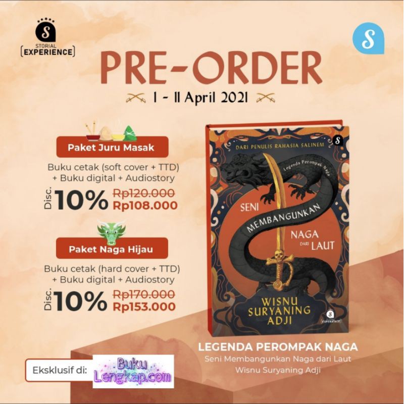 buku novel Legenda Perompak Naga : seni membangunkan naga dari laut - Wisnu suryaning adji original