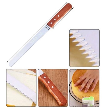 Pisau Gerigi Halus Pemotong Roti Bread Knife Kue Tart Pisau Panjang